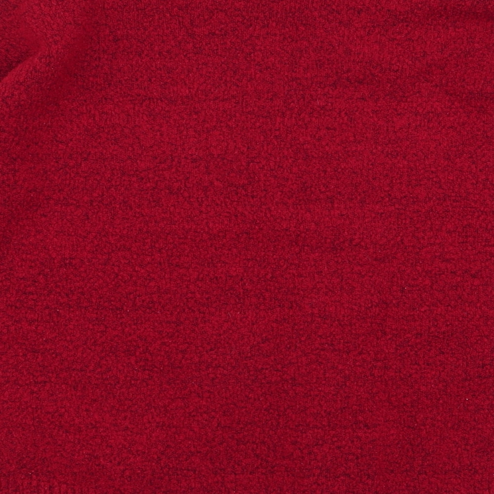 Primark Womens Red High Neck  Polyester Pullover Jumper Size 2XS