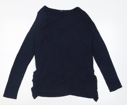 Preloved NEXT Womens Blue Crew Neck  Polyacrylate Fibre Pullover Jumper Size 8 - Front