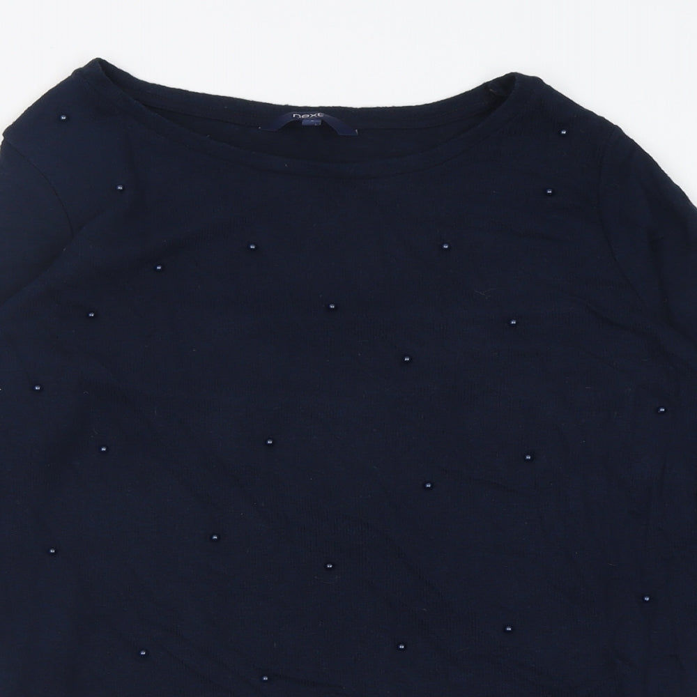 NEXT Womens Blue Crew Neck  Polyacrylate Fibre Pullover Jumper Size 8
