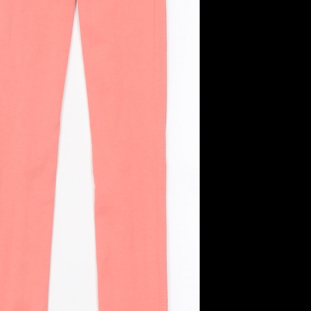 Lustre Womens Pink  Cotton Trousers  Size 8 L30 in Regular Button