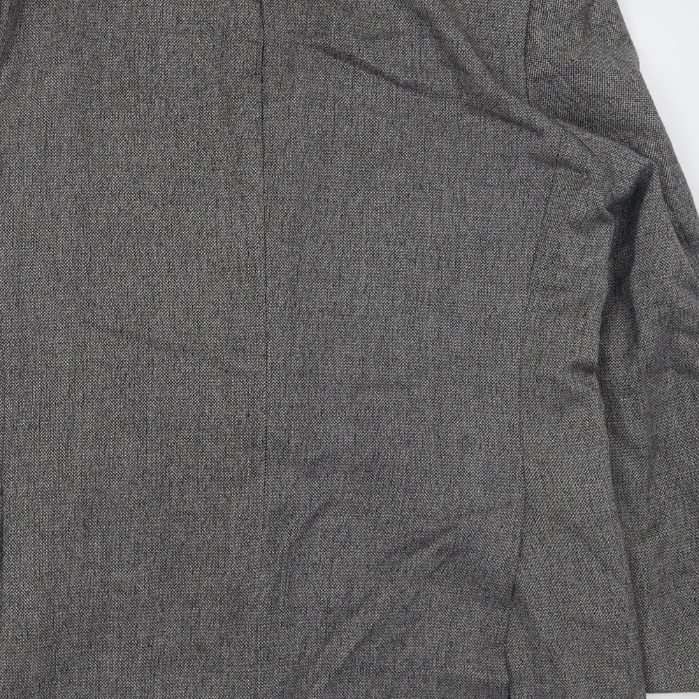 Marks and Spencer Mens Grey Plaid Wool Jacket Suit Jacket Size 42