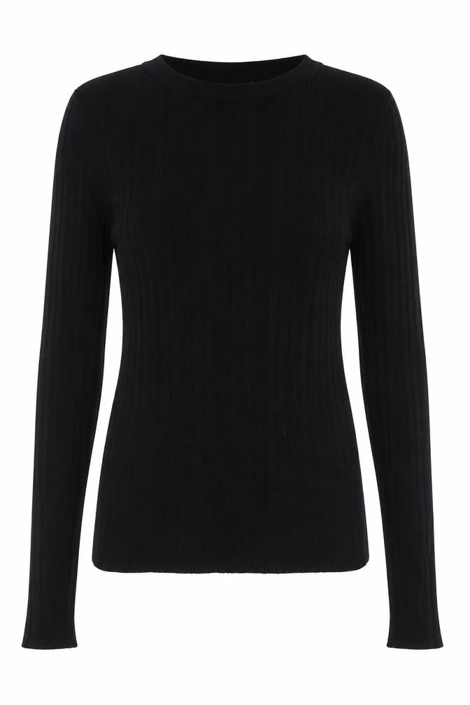 Atmosphere Womens Black Crew Neck  Viscose Pullover Jumper Size 8