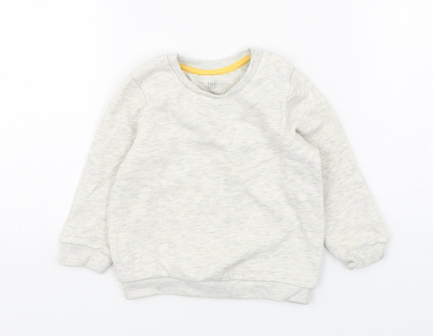 F&F Boys Grey  Cotton Pullover Jumper Size 9-12 Months  Pullover