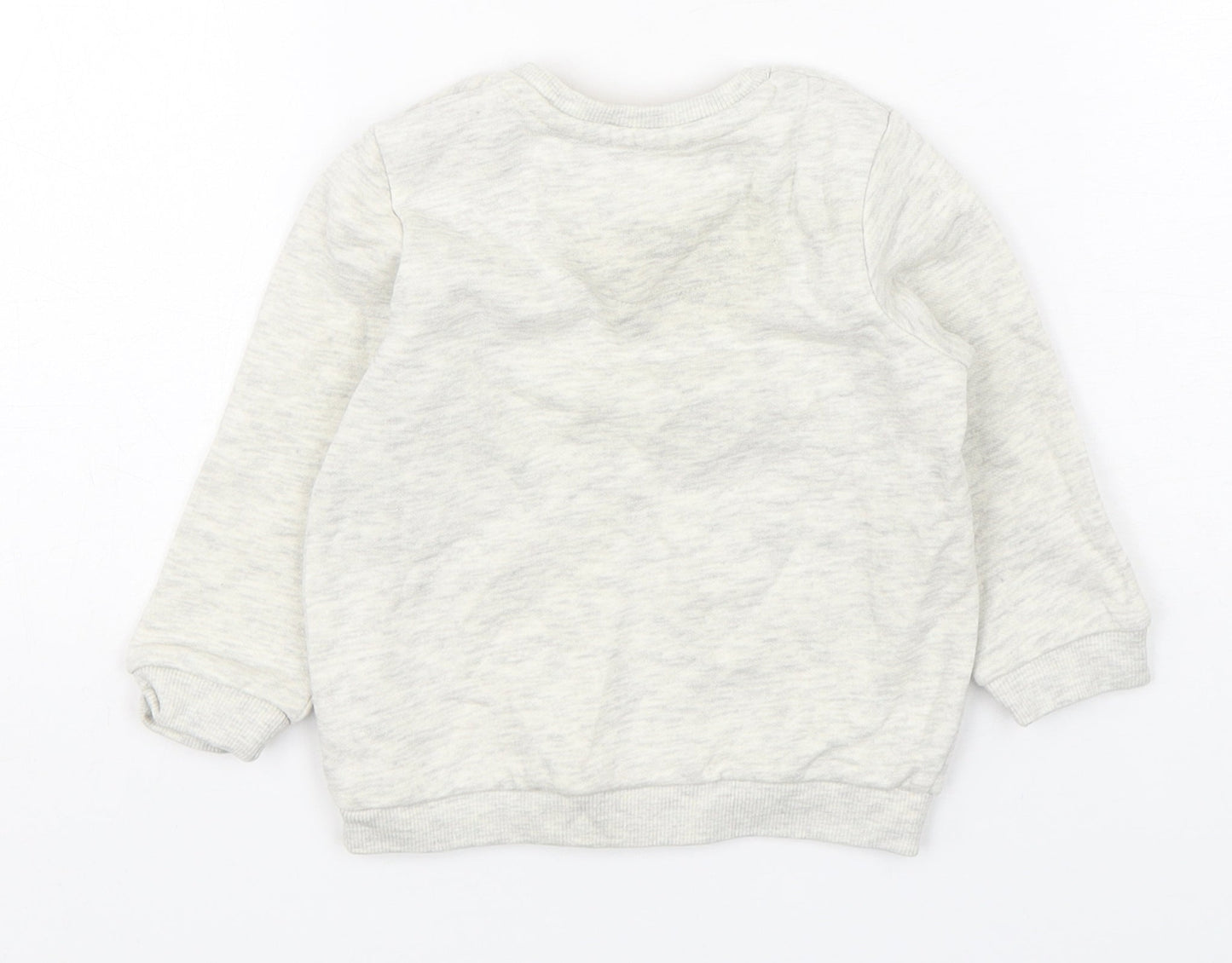 F&F Boys Grey  Cotton Pullover Jumper Size 9-12 Months  Pullover