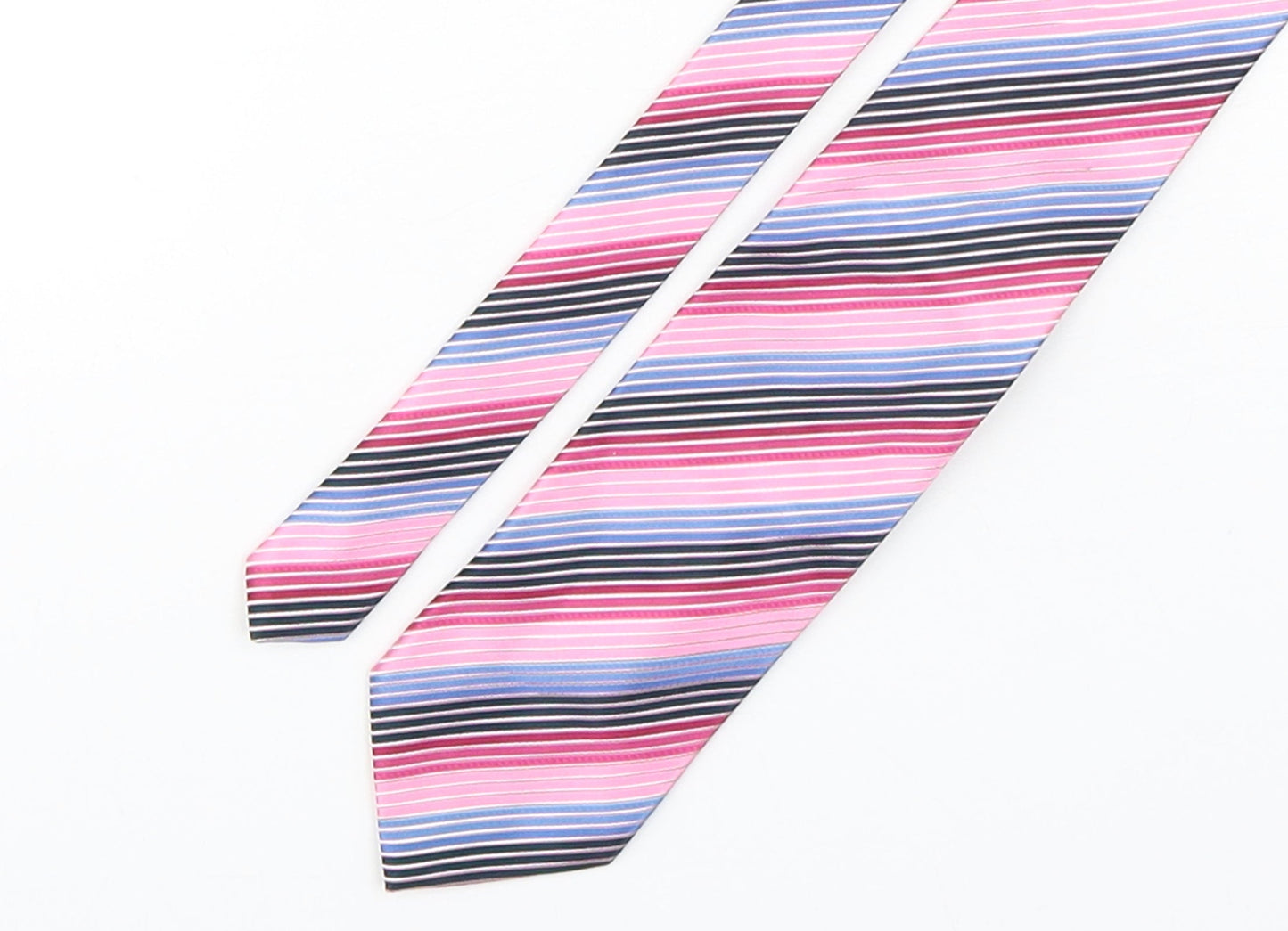 canda Mens Multicoloured Striped Polyester Pointed Tie One Size