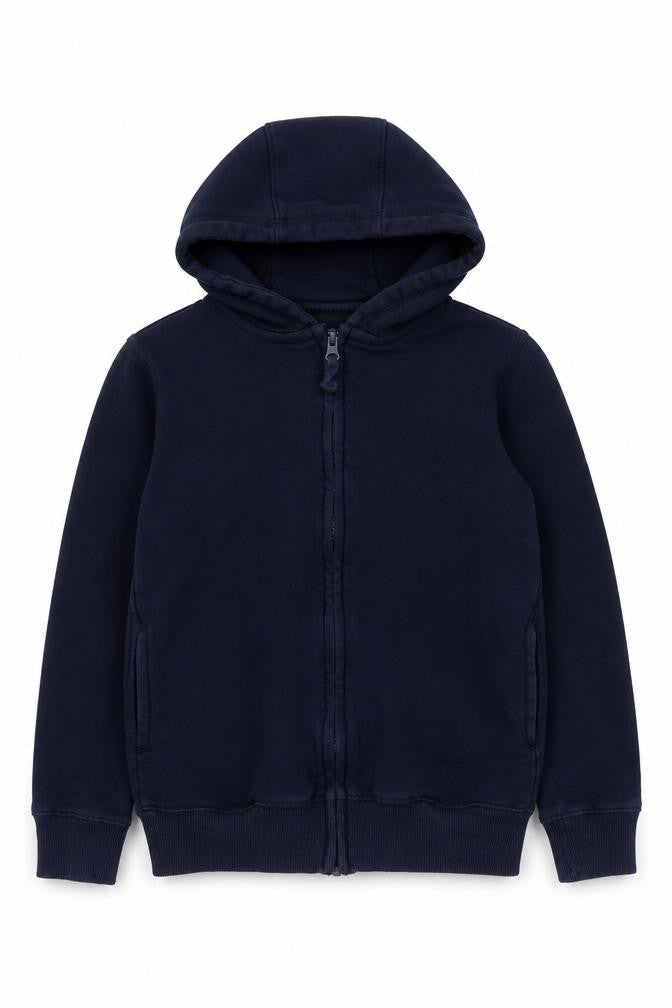 Schoolwear Boys Blue  Cotton Full Zip Hoodie Size 9 Years  Zip - School