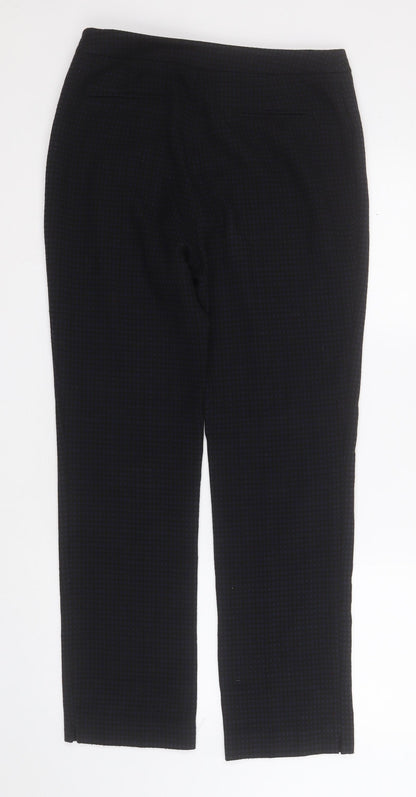 Country Casuals Womens Black Polyester Carrot Trousers Size 10 L28 in Regular Zip