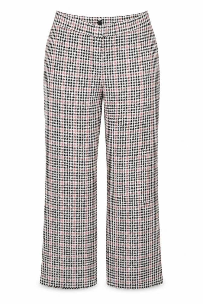 Divided by H&M Womens Grey Check Polyester Trousers  Size M L25 in Regular