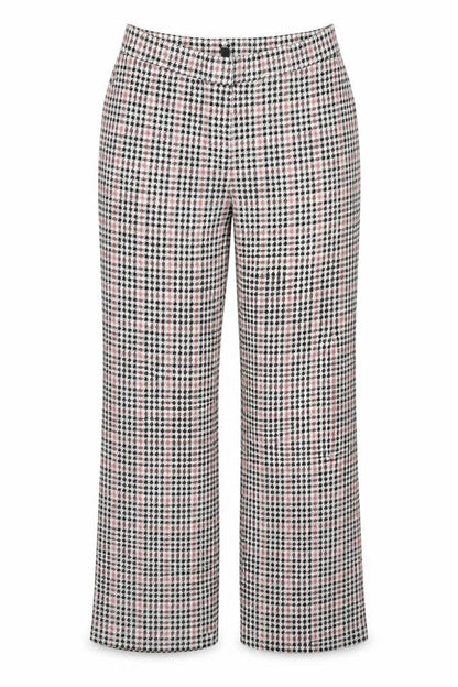Divided by H&M Womens Grey Check Polyester Trousers  Size M L25 in Regular