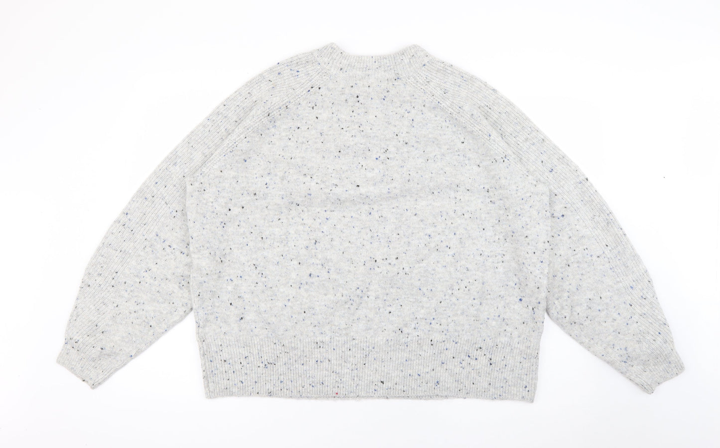 Marks and Spencer Womens Grey Crew Neck  Acrylic Pullover Jumper Size XL