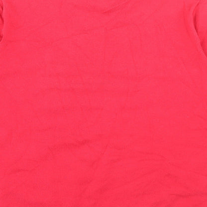 Linea Womens Red Crew Neck  Cotton Pullover Jumper Size M