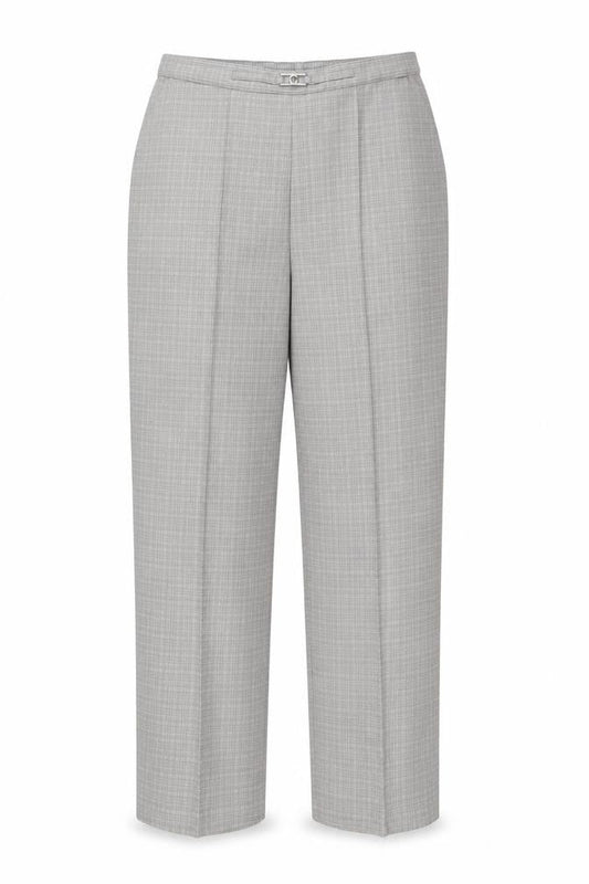 Classics Womens Grey  Polyester Carrot Trousers Size 14 L26.5 in Regular