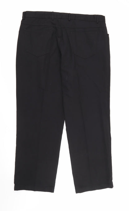Taylor & Wright Womens Black  Polyester Trousers  Size 14 L29 in Regular Zip