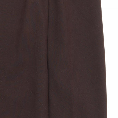Preworn Womens Brown  Polyester Carrot Trousers Size 10 L26 in Regular
