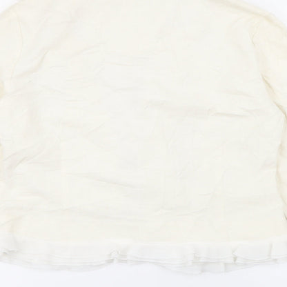 Silkland Womens Ivory   Jacket  Size 6  Hook & Eye