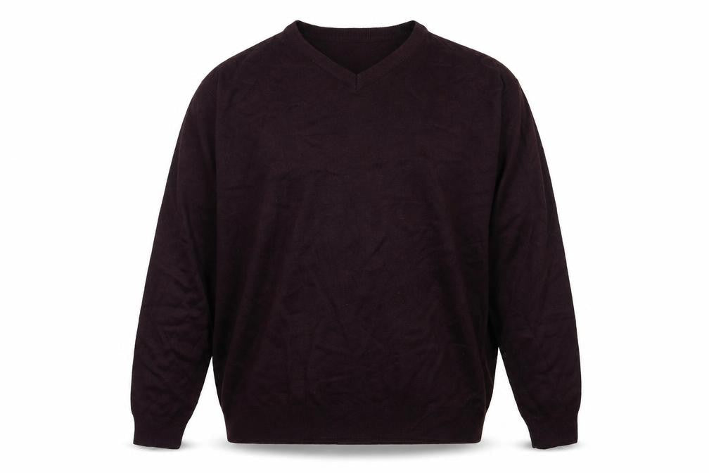 Capsule Mens Purple V-Neck Acrylic Pullover Jumper Size 2XL