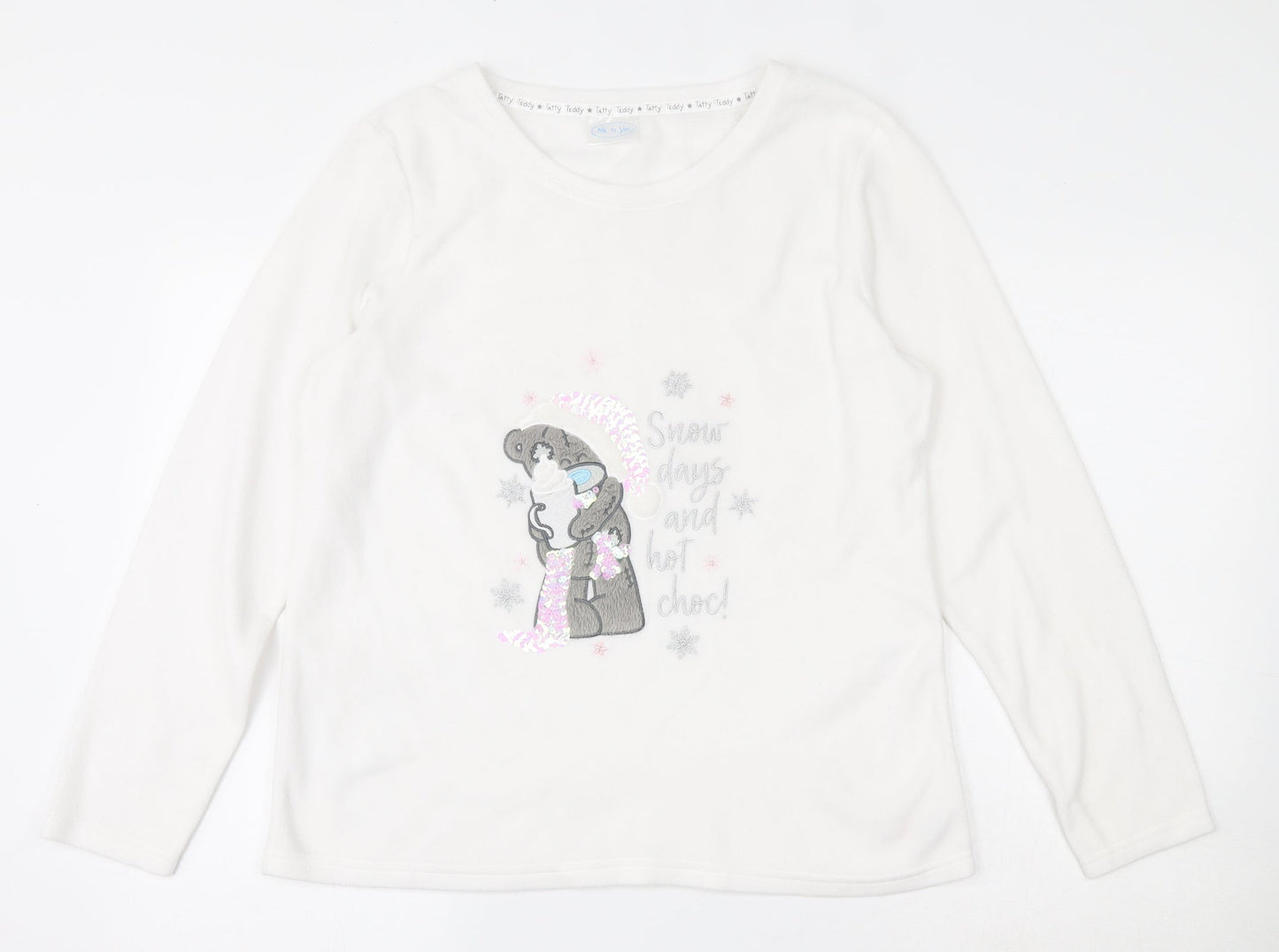 Tatty teddy  Womens Multicoloured Solid Polyester Top Pyjama Top Size 12   - Size 12-14