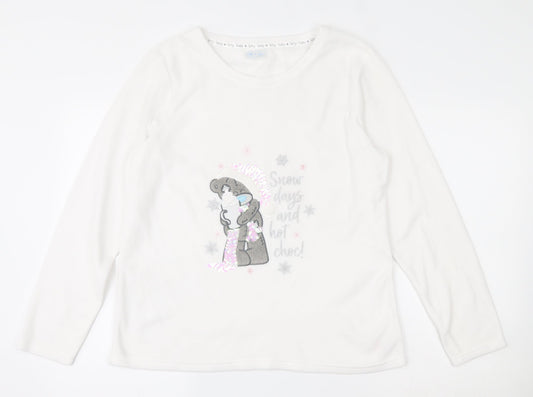 Tatty teddy  Womens Multicoloured Solid Polyester Top Pyjama Top Size 12   - Size 12-14