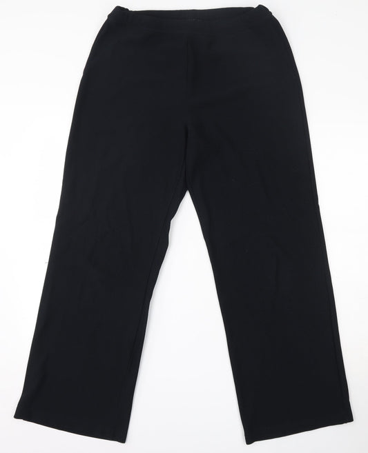 Dunnes Stores Womens Blue  Polyester Trousers  Size 14 L29 in Regular