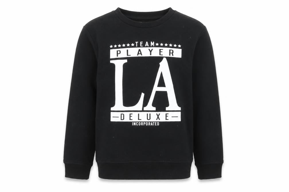 Rebel Boys Black  Polyester Pullover Sweatshirt Size 8-9 Years   - Team Player
