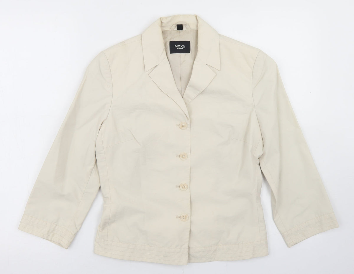 Mexx Womens Beige   Jacket Blazer Size 8  Button