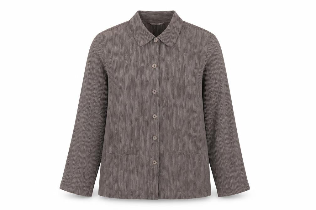 Marks & Spencer Womens Brown  Polyester Basic Button-Up Size 10 Collared