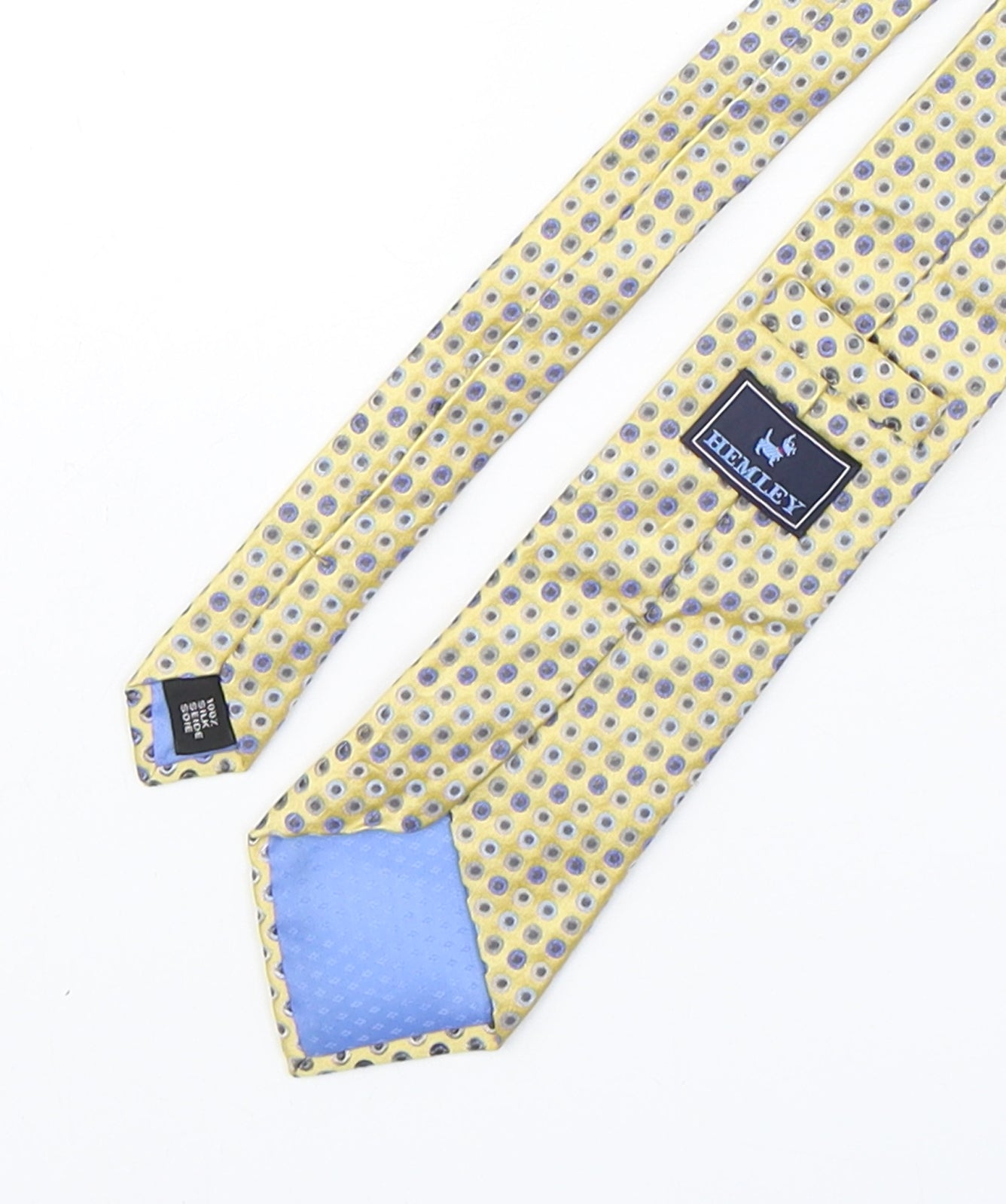 Hemley Mens Multicoloured Polka Dot Silk Pointed Tie One Size
