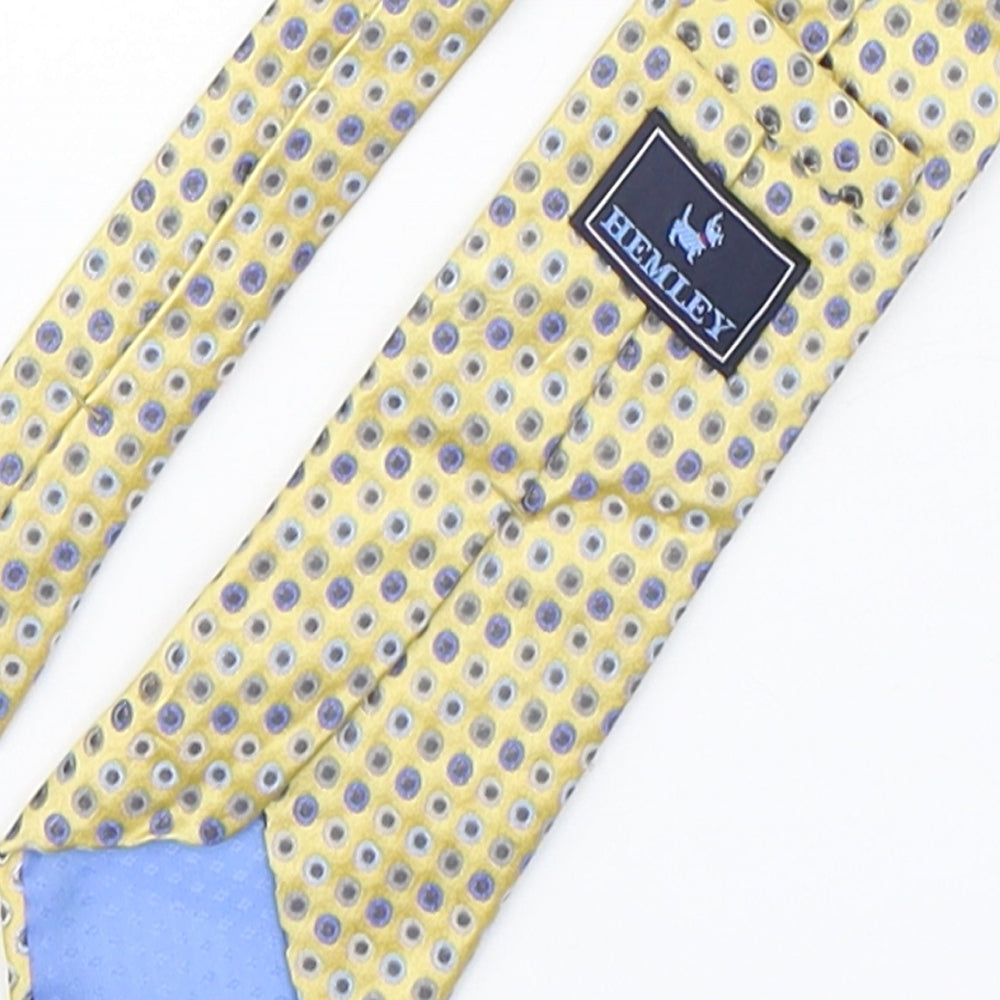 Hemley Mens Multicoloured Polka Dot Silk Pointed Tie One Size