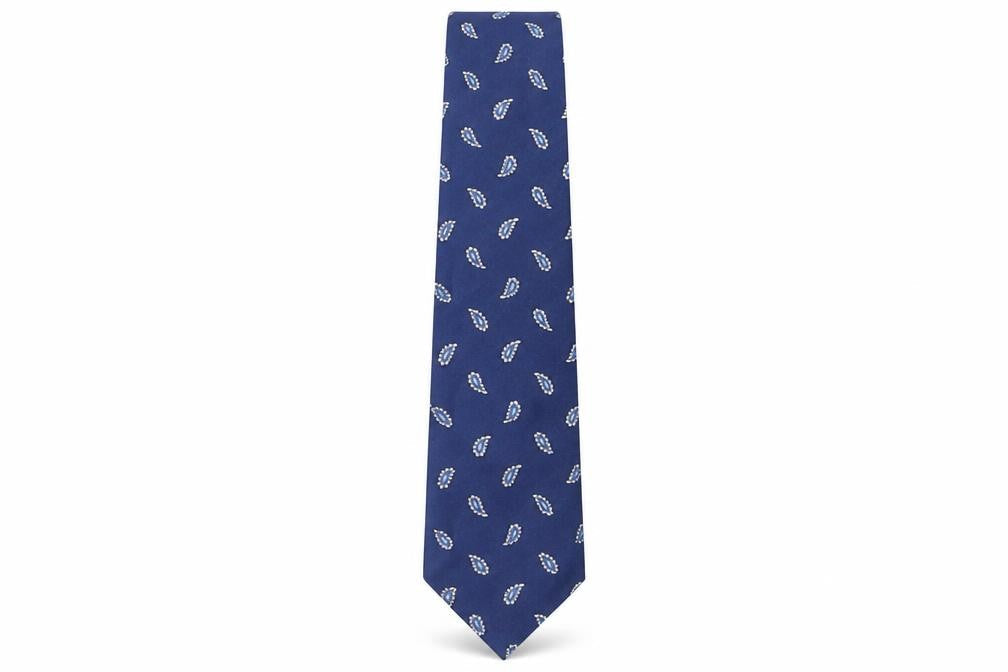 ASOS Mens Blue Paisley Polyester Pointed Tie One Size