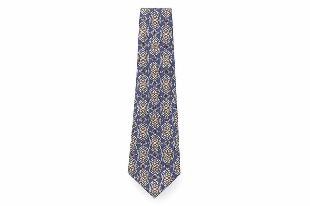 George Arthur Dunn Mens Multicoloured Paisley Polyester Pointed Tie One Size