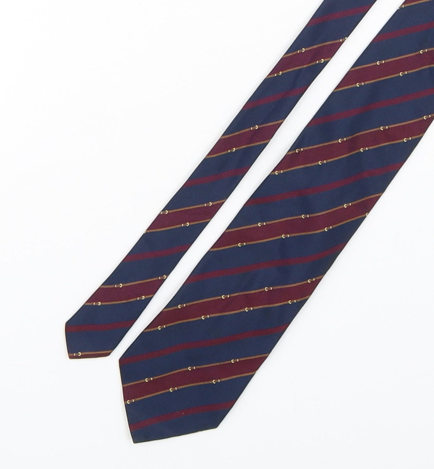 Frangi Mens Multicoloured Striped Silk Pointed Tie One Size