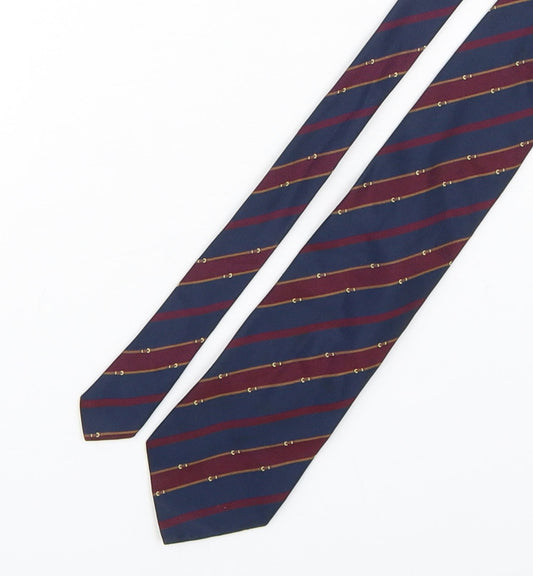 Frangi Mens Multicoloured Striped Silk Pointed Tie One Size