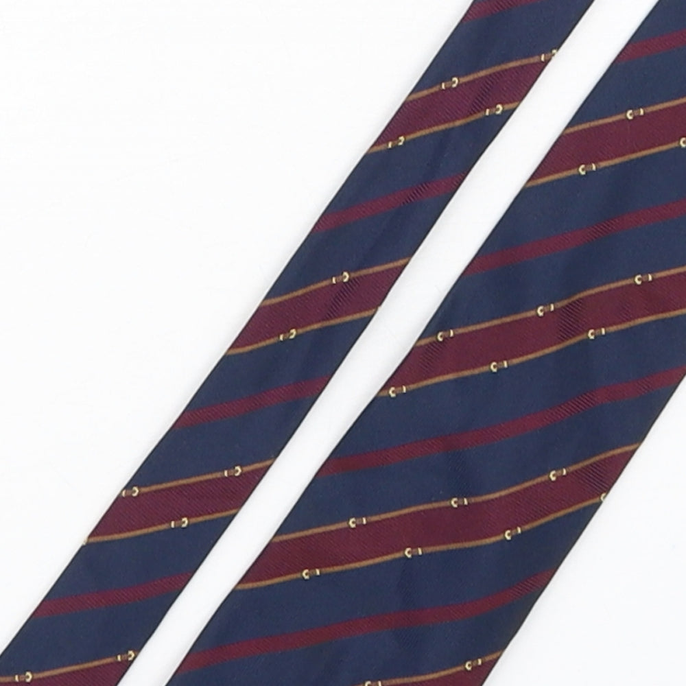 Frangi Mens Multicoloured Striped Silk Pointed Tie One Size