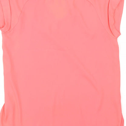 River Island Womens Pink  Polyester Basic Blouse Size 8 V-Neck