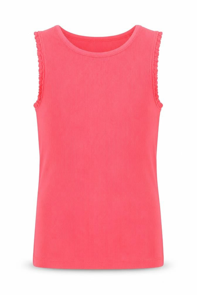 F&F Girls Pink  Cotton Basic Tank Size 6-7 Years Crew Neck Pullover