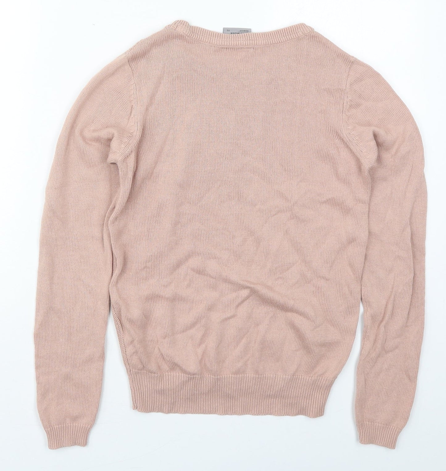 VERO MODA Womens Pink Crew Neck  Acrylic Pullover Jumper Size XS