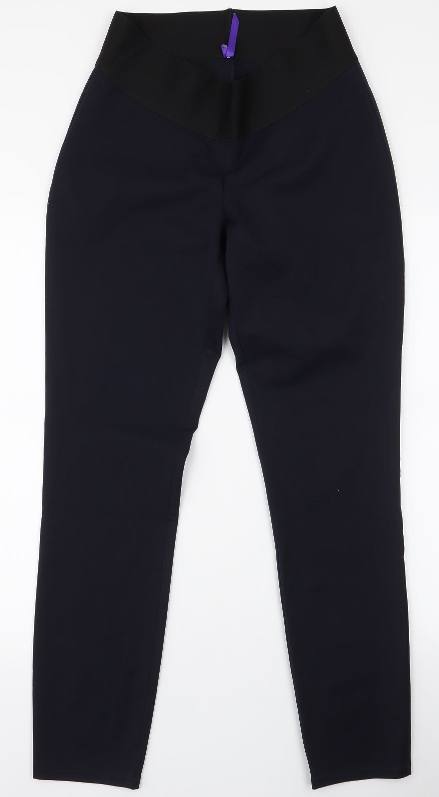 Preworn Womens Blue  Polyester Trousers  Size 10 L29 in Slim