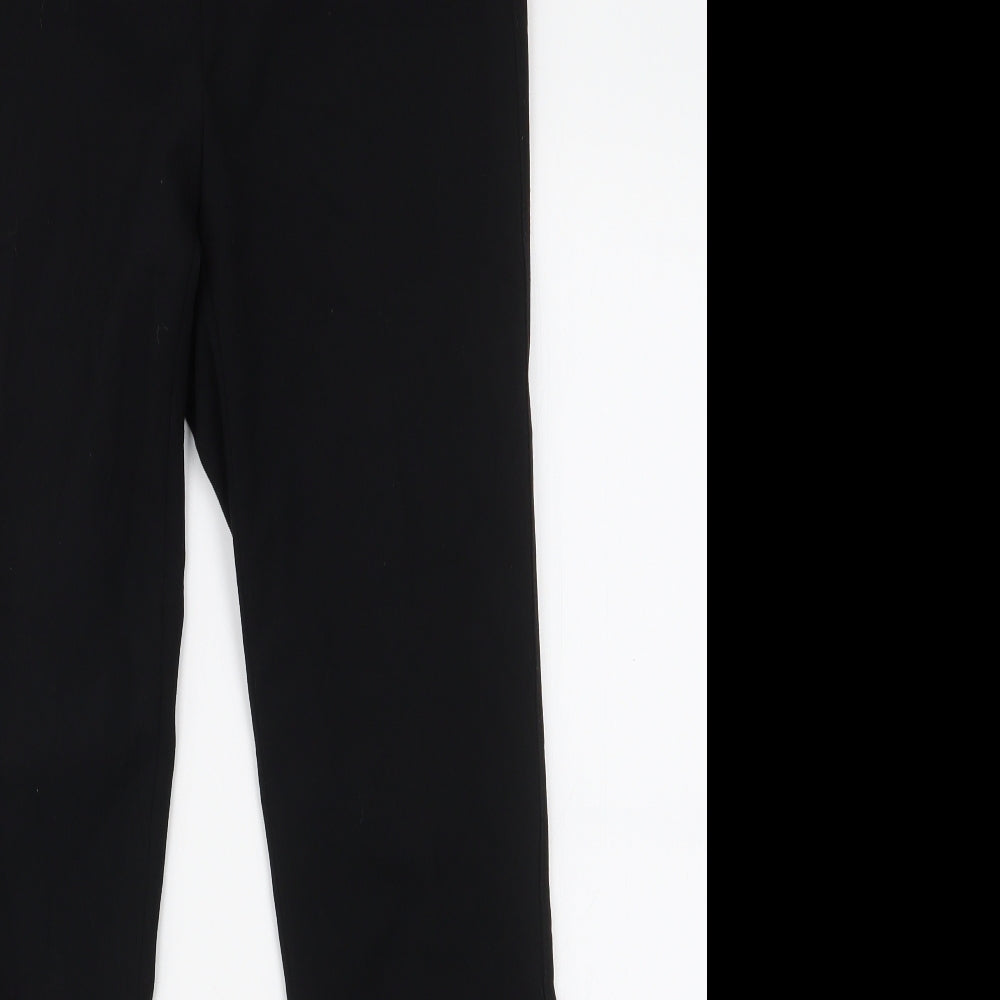 Marks and Spencer Womens Black  Polyester Trousers  Size 29 in L27.5 in Regular Zip