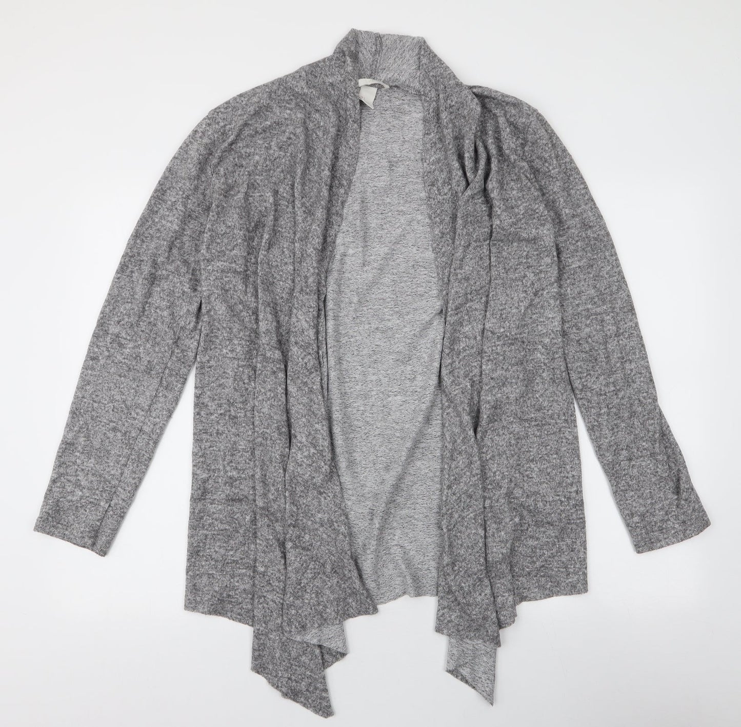 H&M Womens Grey V-Neck  Viscose Cardigan Jumper Size S
