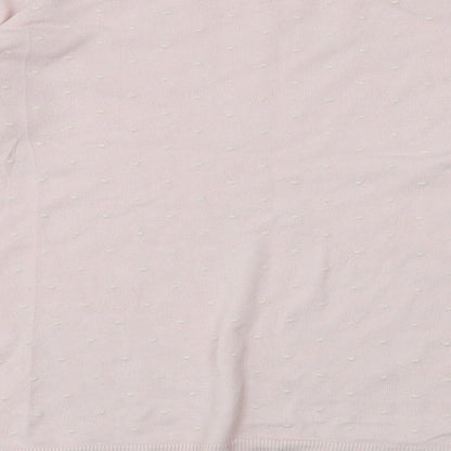 Mango Womens Pink Round Neck  Viscose Pullover Jumper Size S