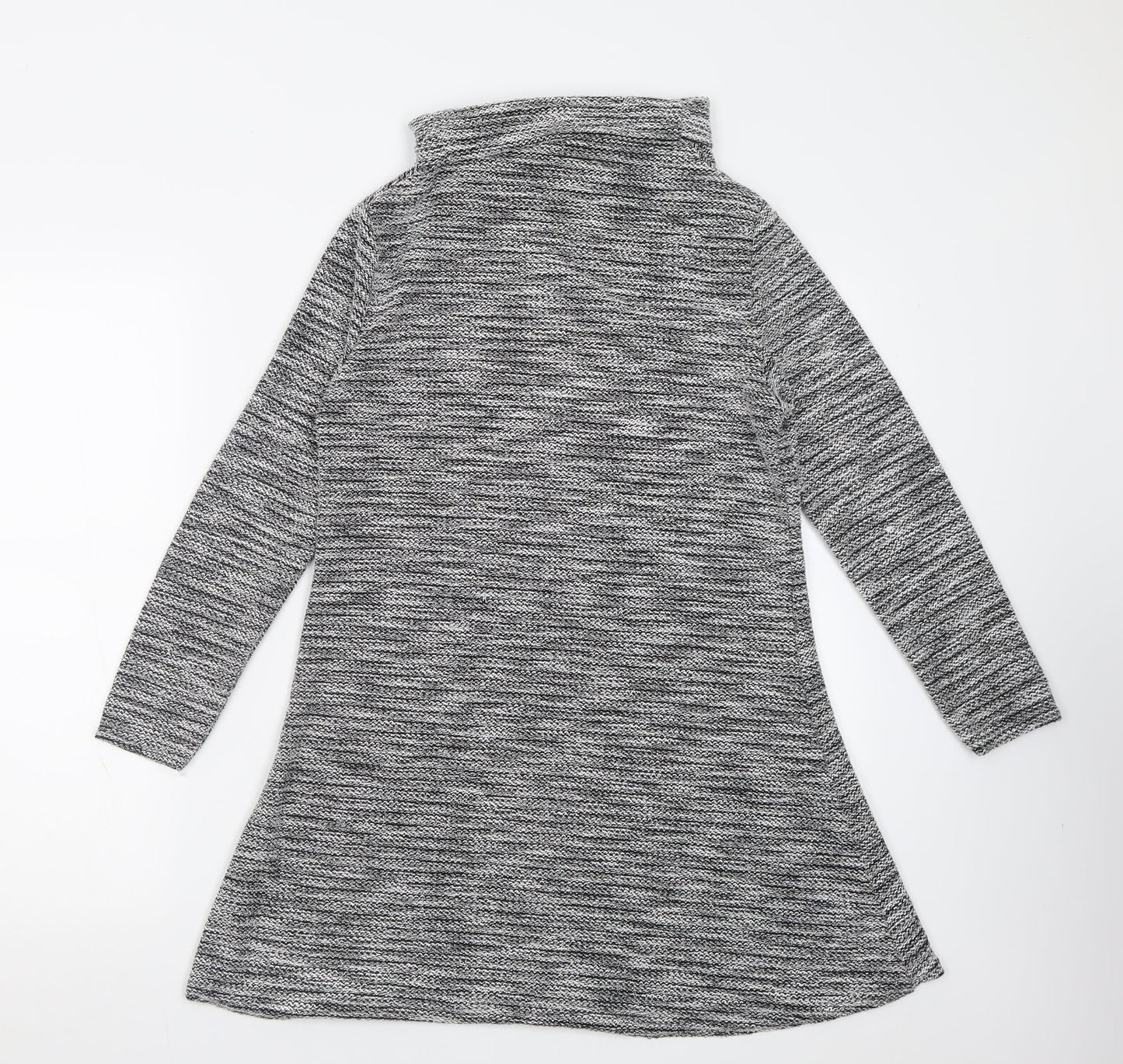 Miss Sassy Womens Silver  Polyester Fit & Flare  Size S  Roll Neck Pullover