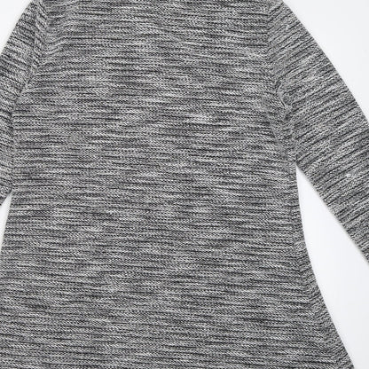 Preloved Miss Sassy Womens Silver  Polyester Fit & Flare  Size S  Roll Neck Pullover - Label