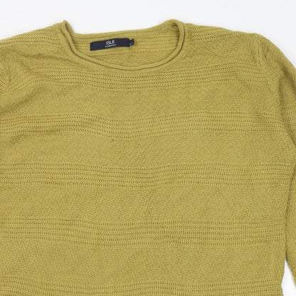 EWM Womens Green Crew Neck  Acrylic Pullover Jumper Size 18