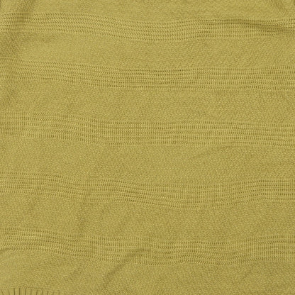 EWM Womens Green Crew Neck  Acrylic Pullover Jumper Size 18