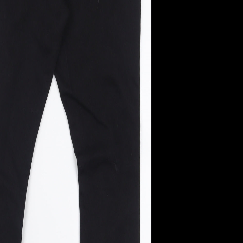 Boohoo Womens Black  Cotton Skinny Jeans Size 14 L27 in Regular Button