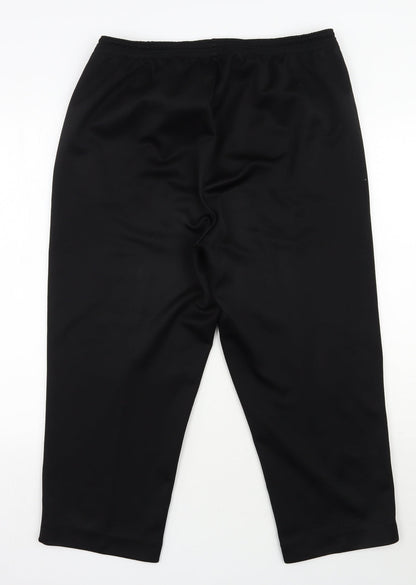 Bonmarché Womens Black Polyester Trousers Size 16 L24 in Regular