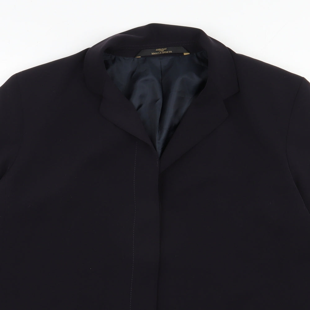 Marks and Spencer Womens Black  Polyester Jacket Blazer Size 16