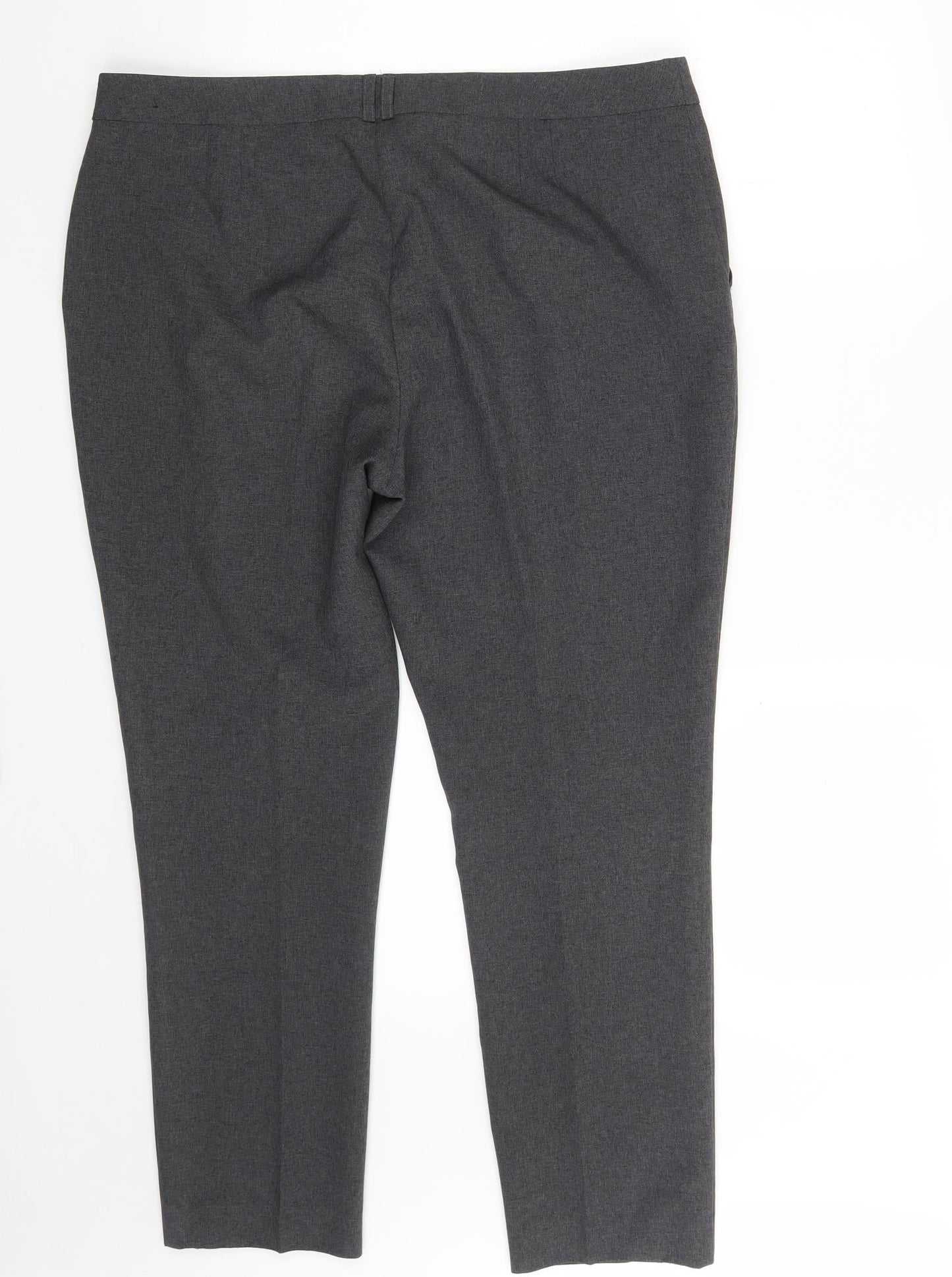 Atmosphere Womens Grey  Polyester Chino Trousers Size 16 L26 in Regular Zip