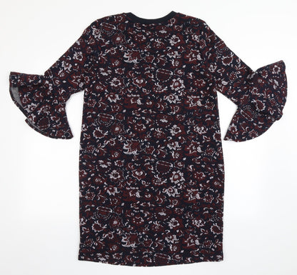 Next Womens Blue  Polyester A-Line  Size 12  Round Neck Pullover - Bell Sleeve