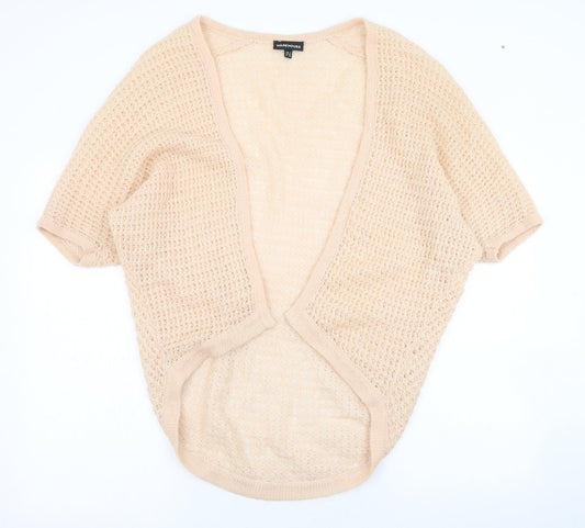 Warehouse Womens Pink Square Neck  Acrylic Cardigan Jumper Size 6